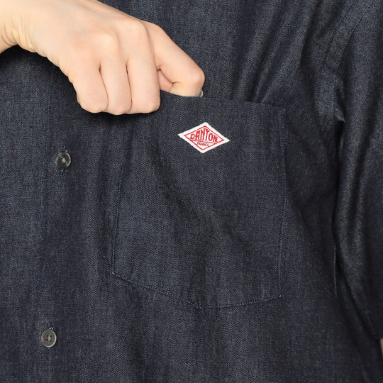 Women's Denim Dungaree Short Sleeve B.D Shirt