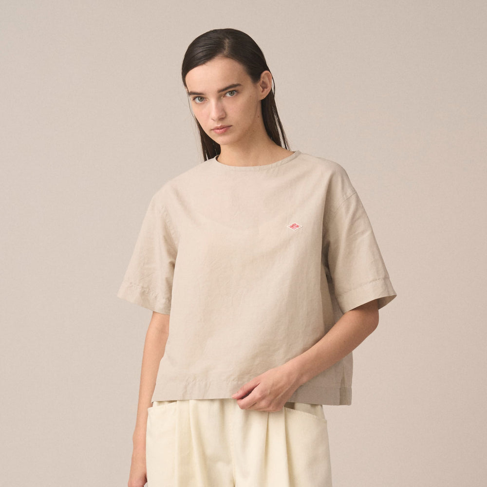 Women's Cotton Linen Slub Pullover Blouse