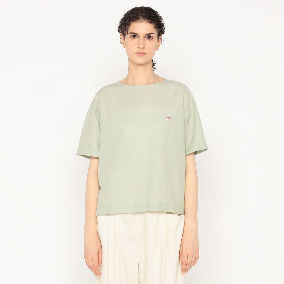 Women's Cotton Linen Slub Pullover Blouse