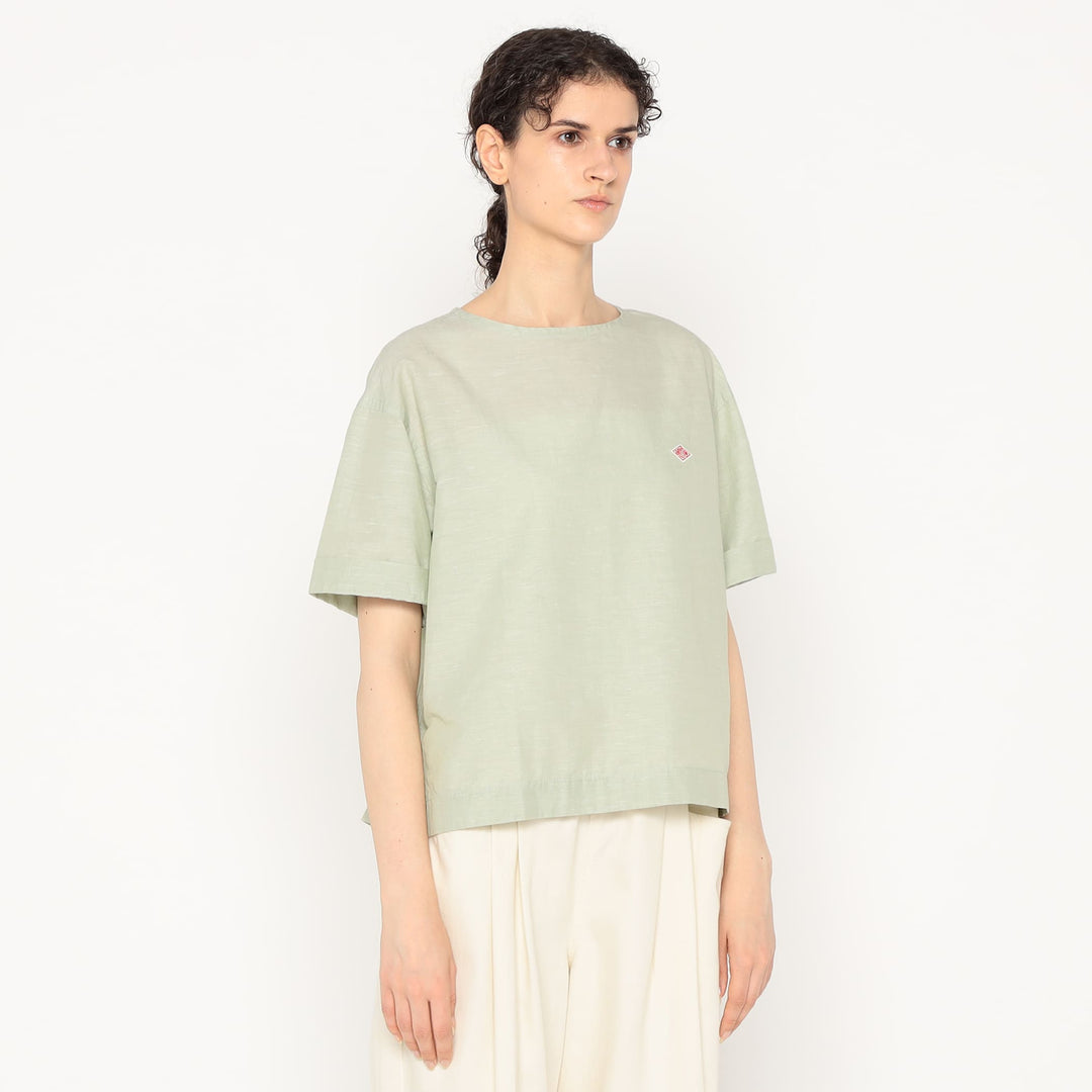 Women's Cotton Linen Slub Pullover Blouse