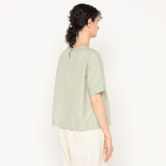 Women's Cotton Linen Slub Pullover Blouse