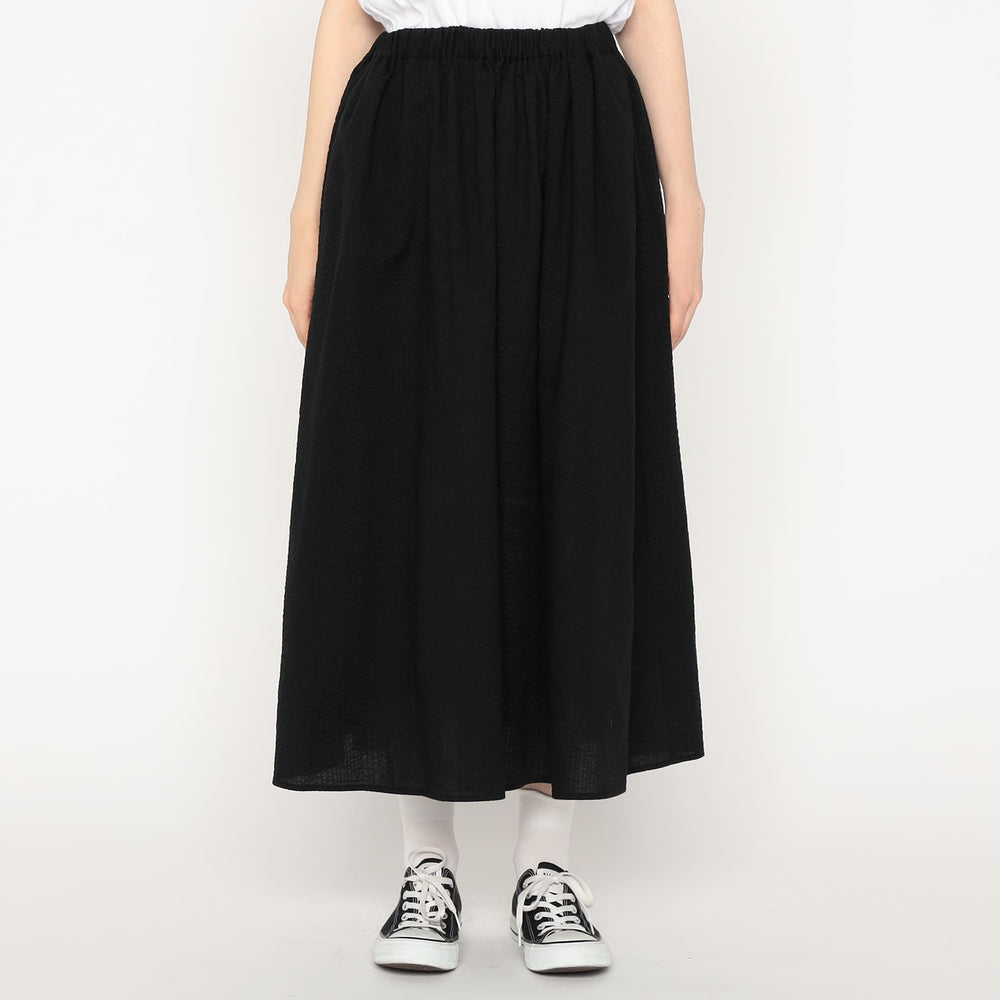 Women's Seersucker Gather Skirt