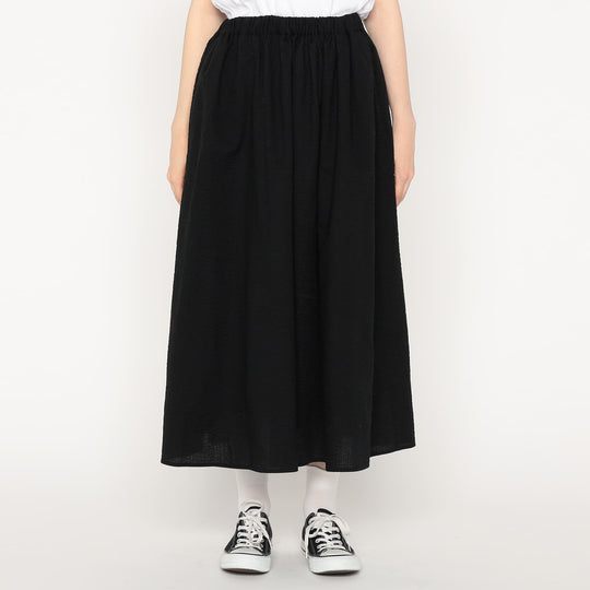 Women's Seersucker Gather Skirt