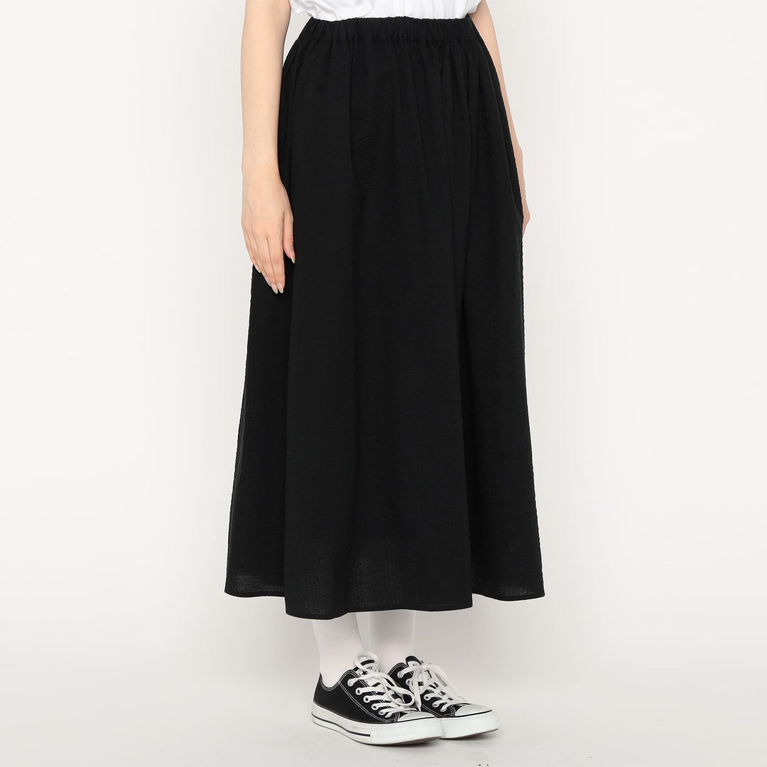 Women's Seersucker Gather Skirt