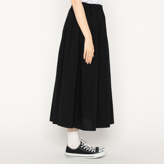 Women's Seersucker Gather Skirt