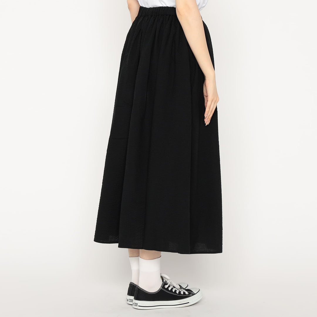 Women's Seersucker Gather Skirt