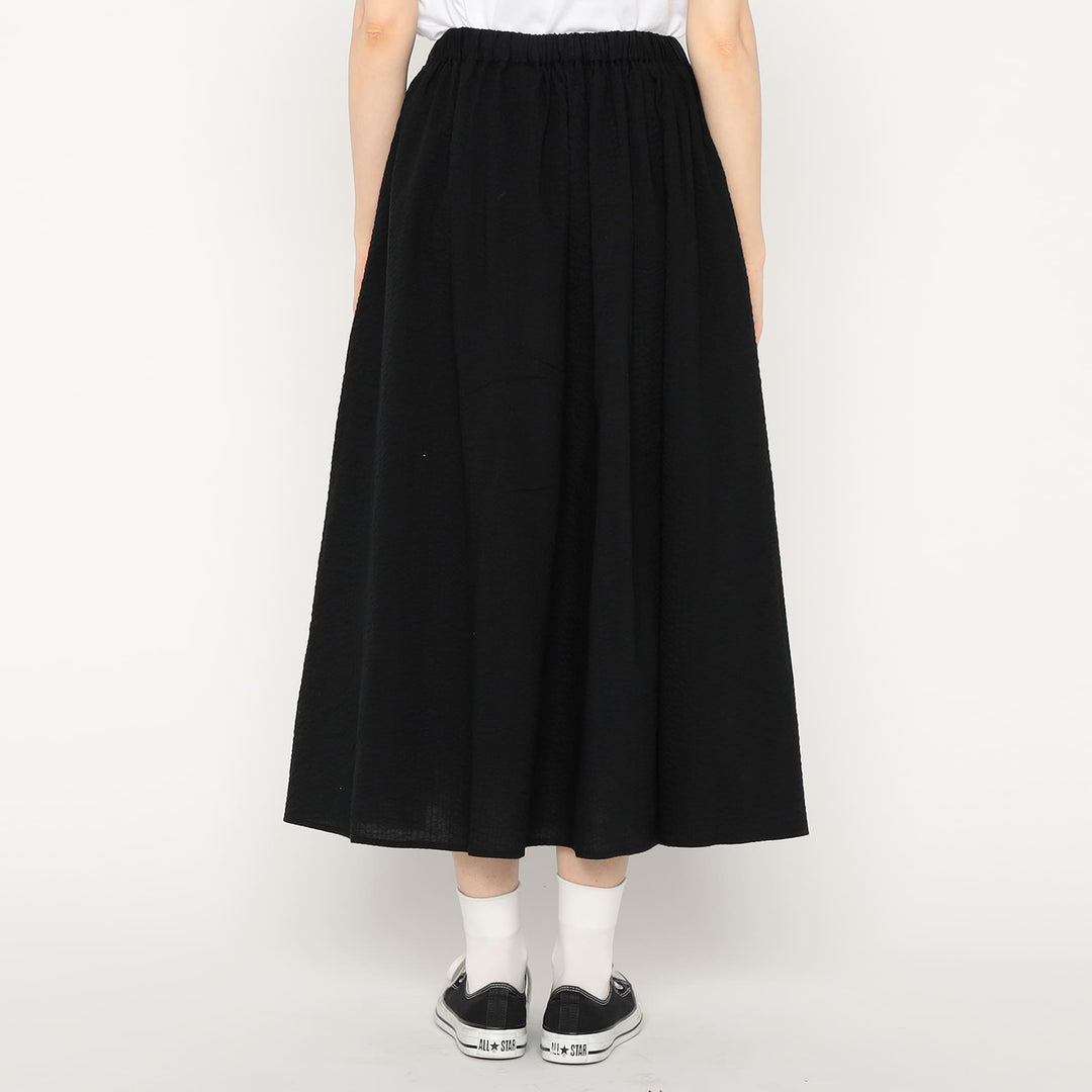 Women's Seersucker Gather Skirt