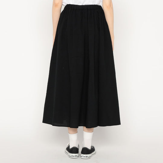 Women's Seersucker Gather Skirt