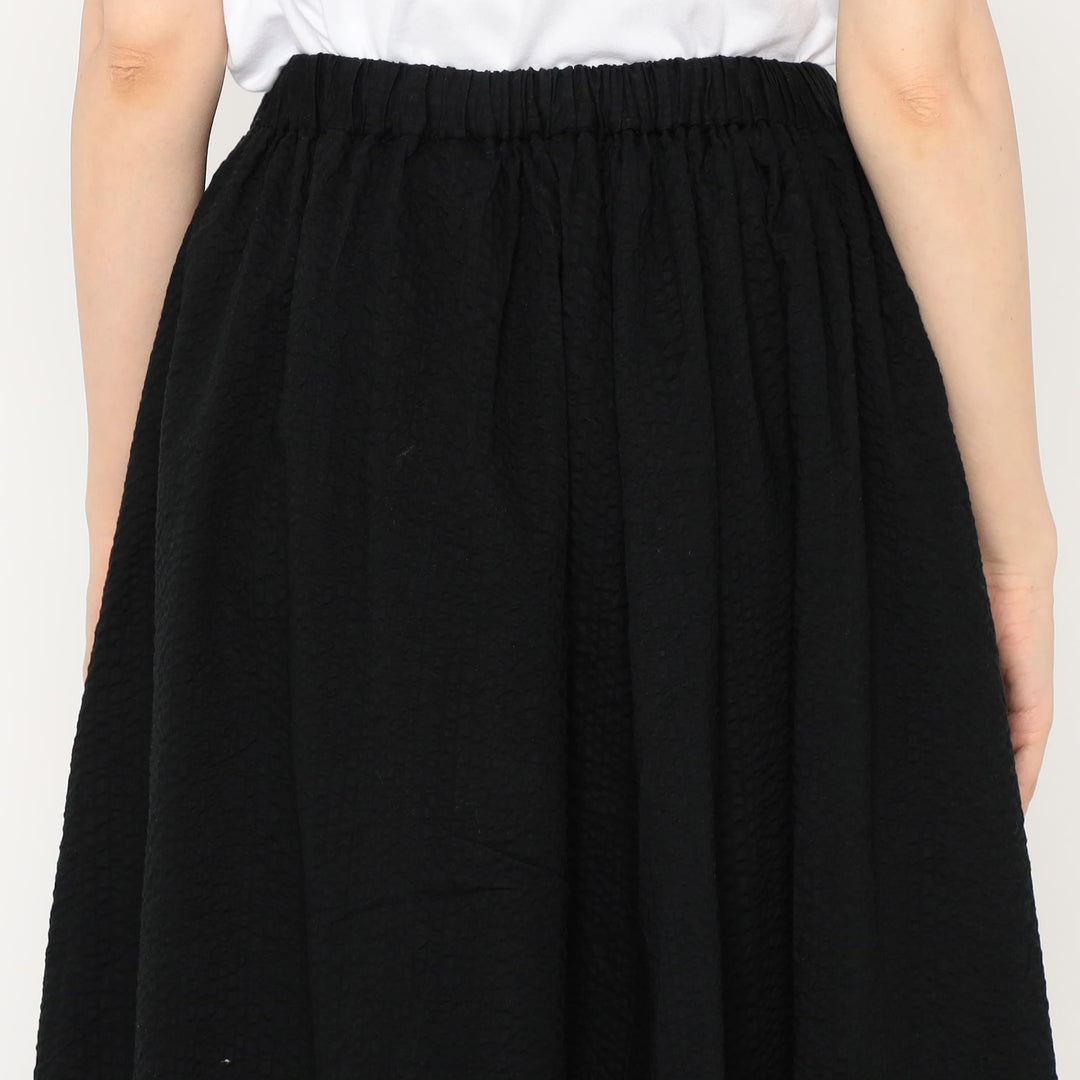 Women's Seersucker Gather Skirt