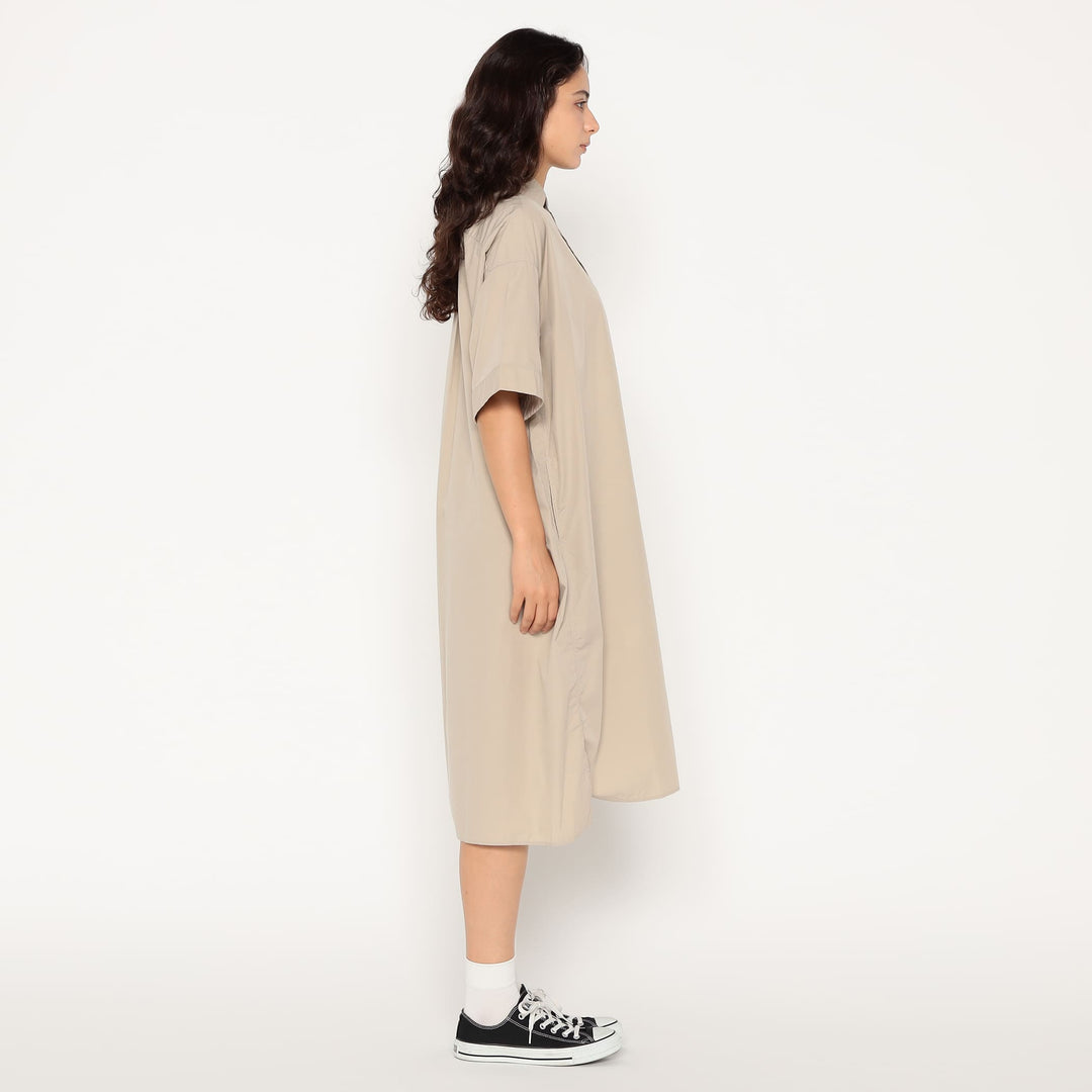Women's Cotton Poplin Pullover Shirt Dress