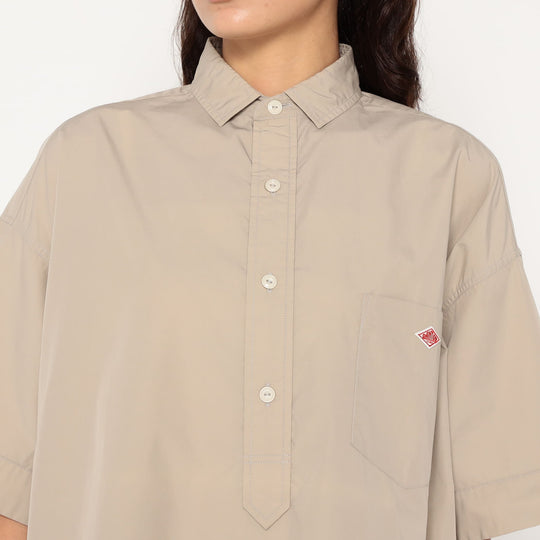 Women's Cotton Poplin Pullover Shirt Dress