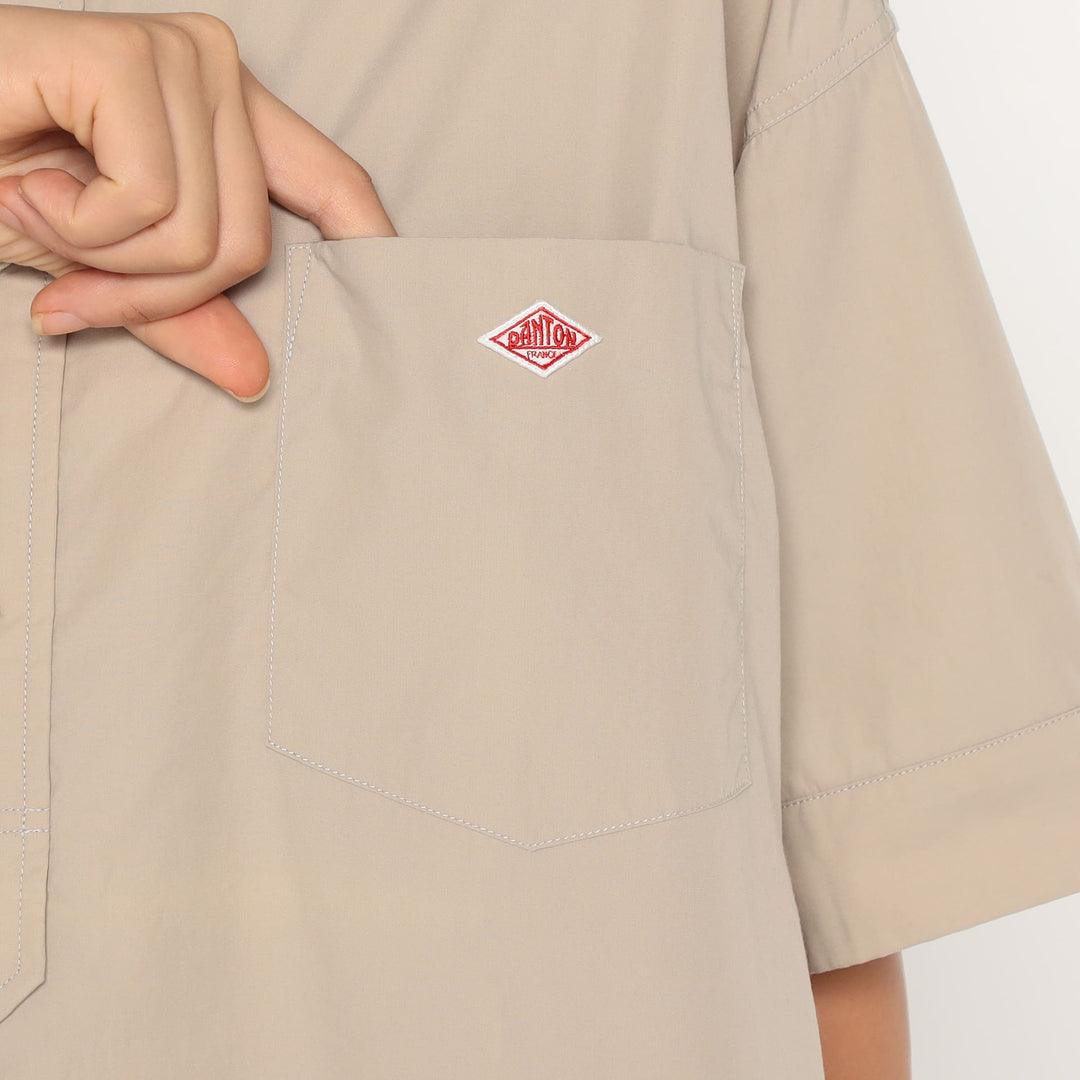 Women's Cotton Poplin Pullover Shirt Dress