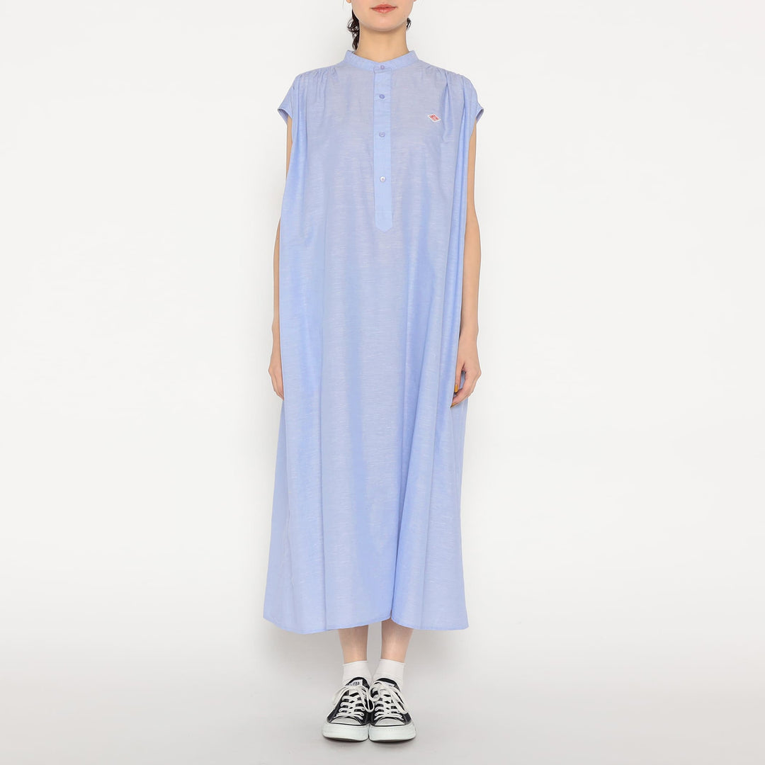 Women's Cotton Linen Slub Sleeveless Dress