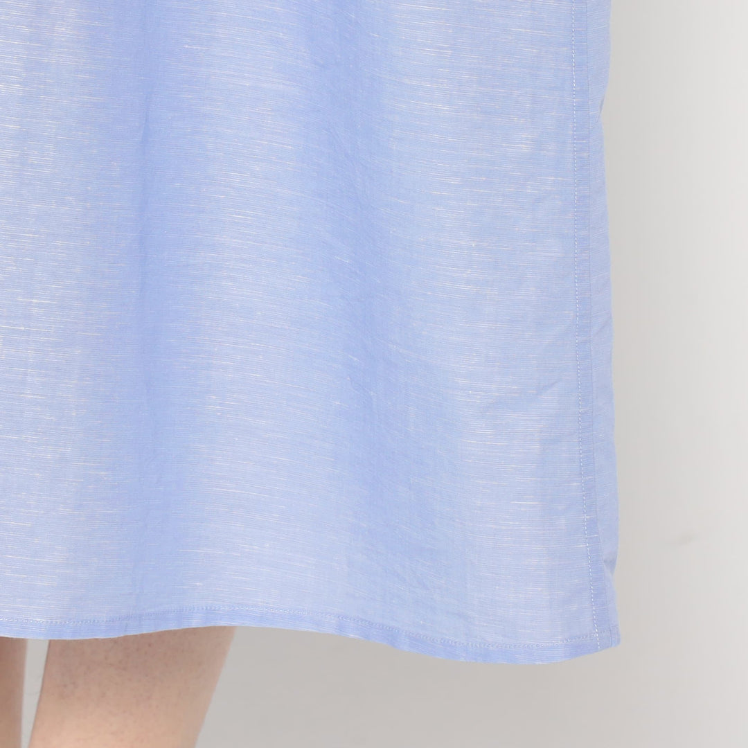 Women's Cotton Linen Slub Sleeveless Dress