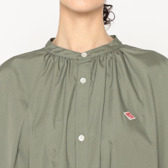 Women's T/C Broadcloth Gathered Shirt Dress