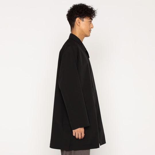 Men's 3-Layer Cloth Balmacaan Mid-length Coat
