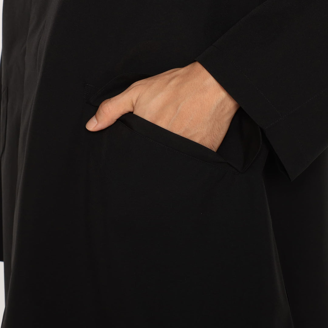 Men's 3-Layer Cloth Balmacaan Mid-length Coat