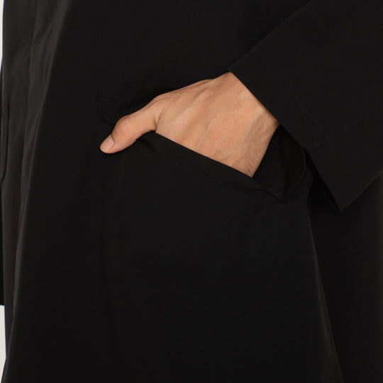 Men's 3-Layer Cloth Balmacaan Mid-length Coat