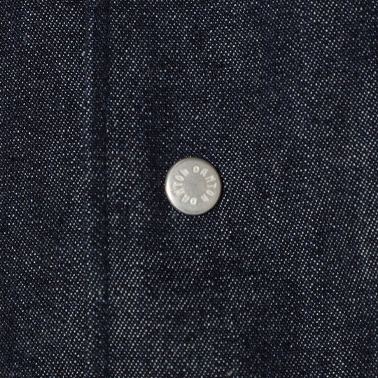Men's Denim Dungaree Short Sleeve Button-Down Shirt