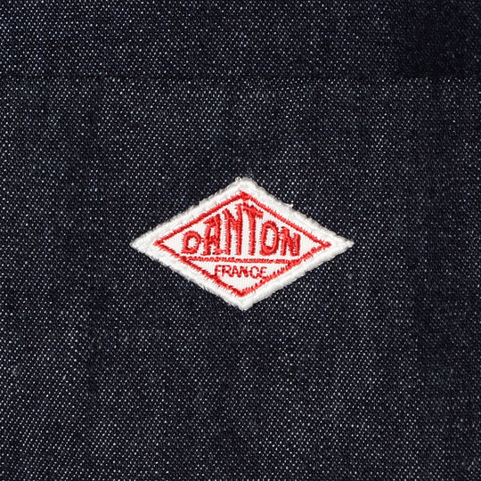 Men's Denim Dungaree Short Sleeve Button-Down Shirt