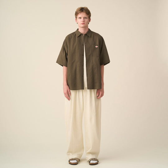 Men's Seersucker Short Sleeve Work Shirt