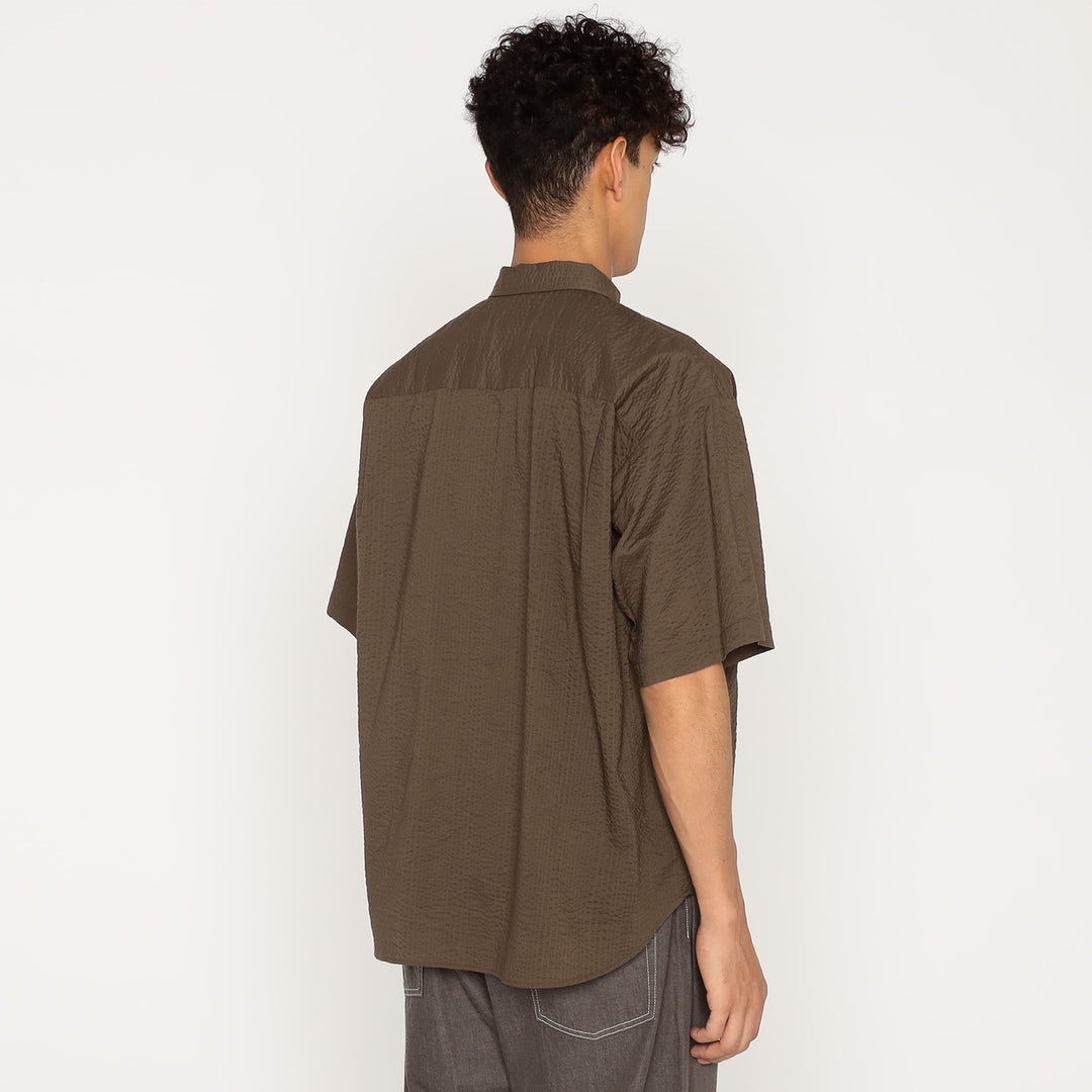 Men's Seersucker Short Sleeve Work Shirt