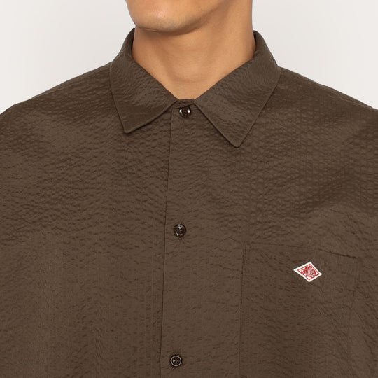 Men's Seersucker Short Sleeve Work Shirt