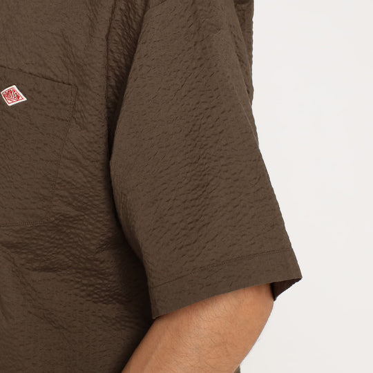 Men's Seersucker Short Sleeve Work Shirt