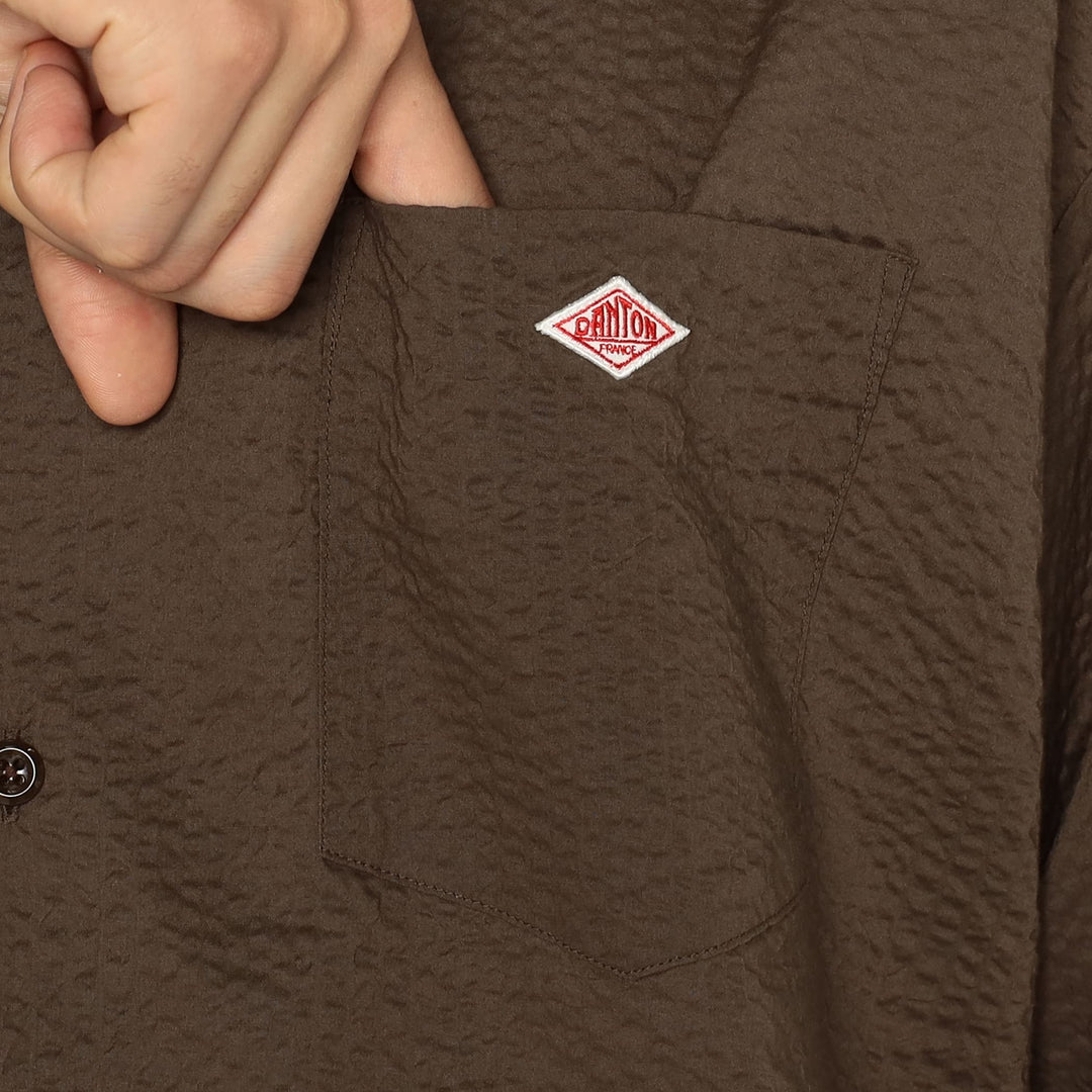 Men's Seersucker Short Sleeve Work Shirt