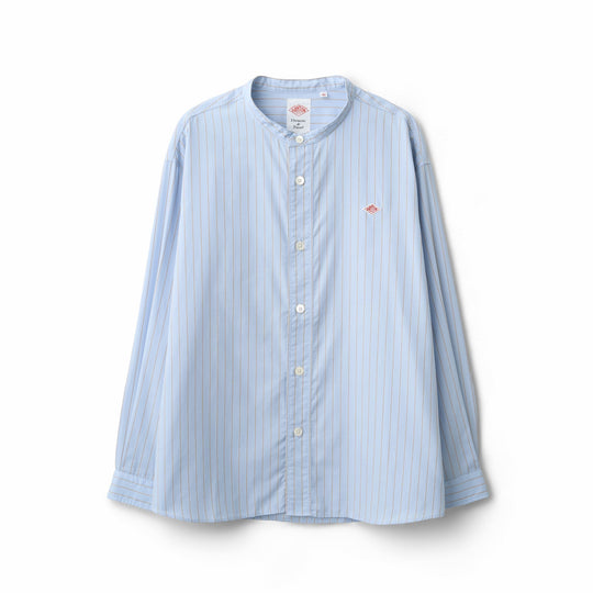 Men's Cotton Poplin Band Collar Shirt