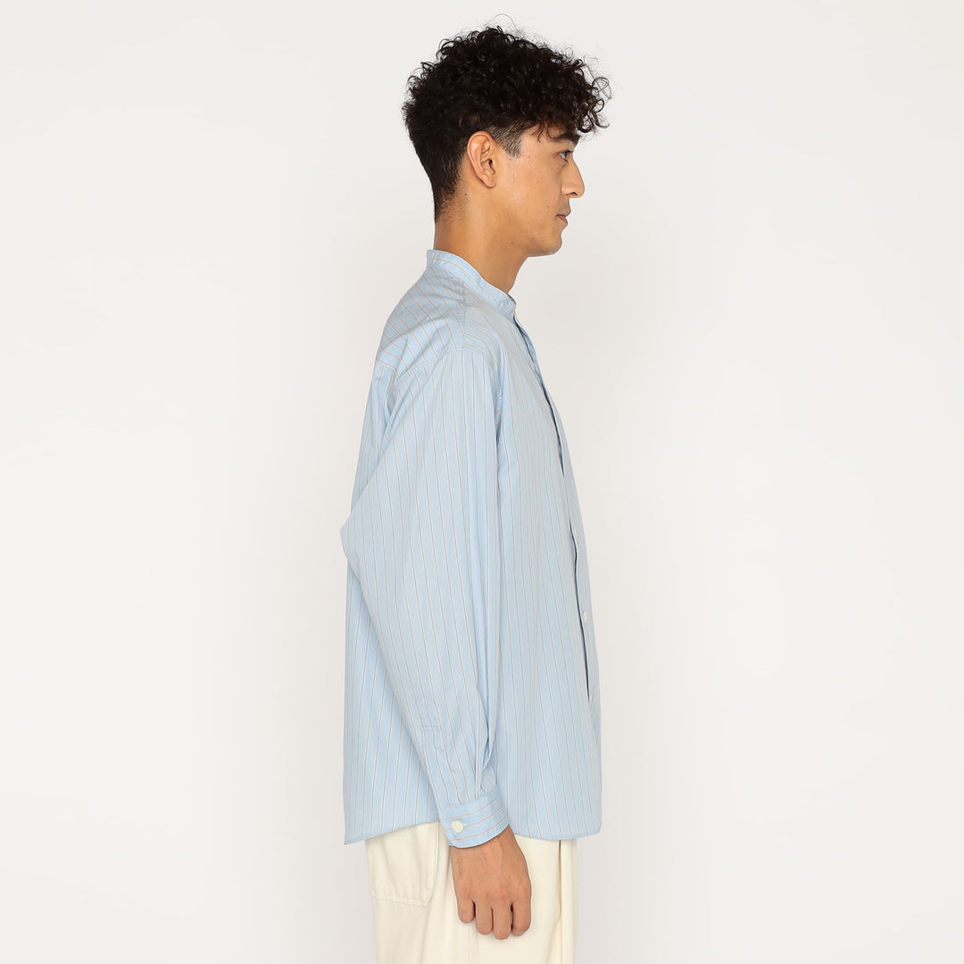 Men's Cotton Poplin Band Collar Shirt