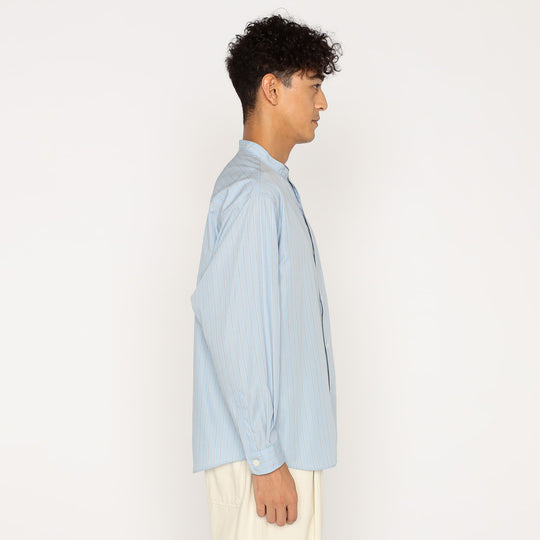 Men's Cotton Poplin Band Collar Shirt