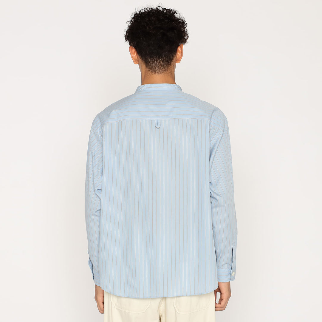 Men's Cotton Poplin Band Collar Shirt