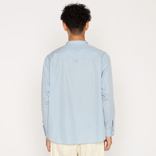 Men's Cotton Poplin Band Collar Shirt