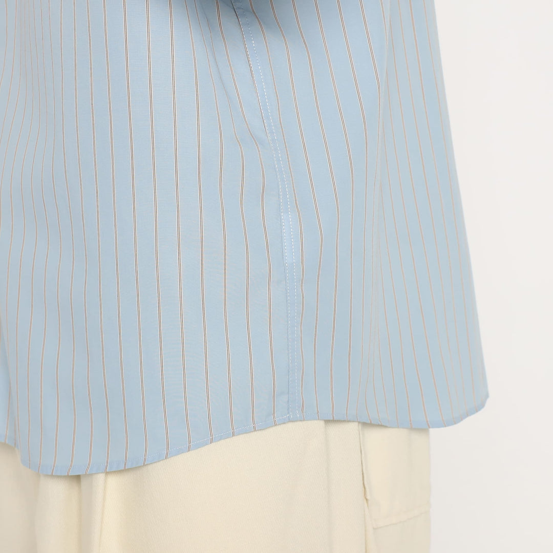 Men's Cotton Poplin Band Collar Shirt