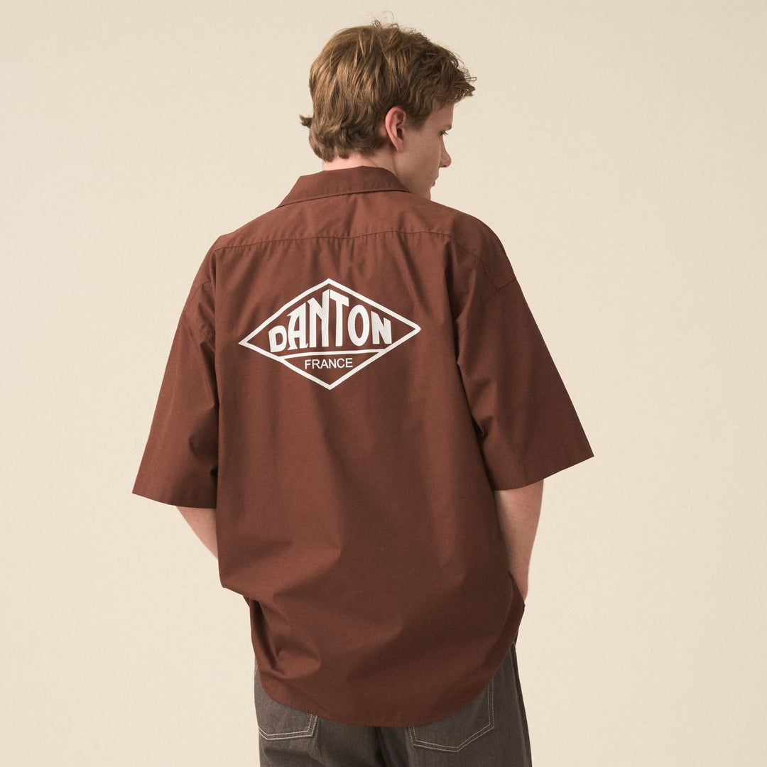 Men's Back Logo Short Sleeve Work Shirt