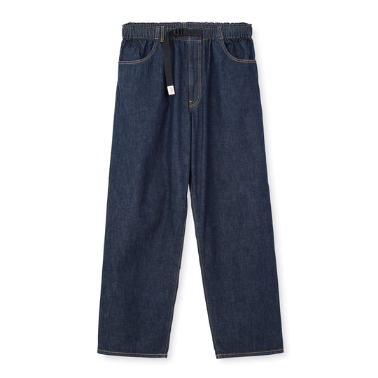 Men's Color Denim Belted Easy Pants