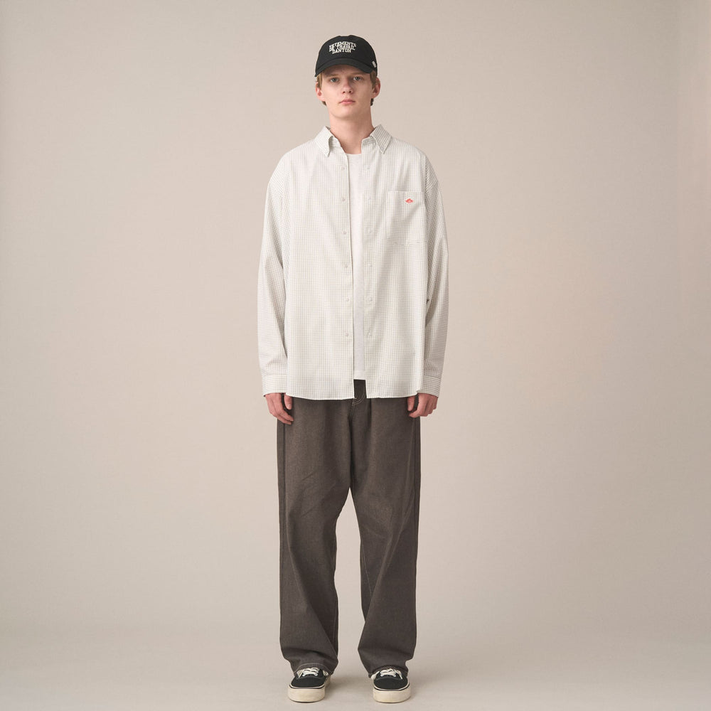 Men's Color Denim Belted Easy Pants