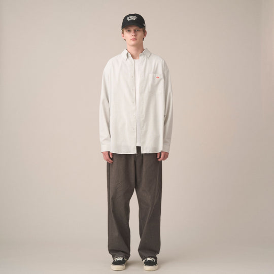 Men's Color Denim Belted Easy Pants