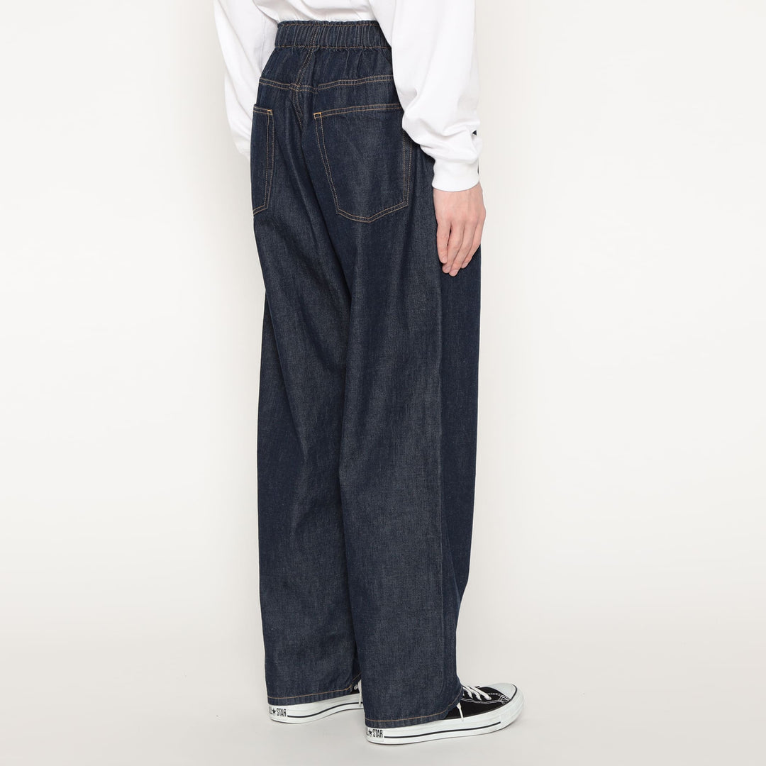 Men's Color Denim Belted Easy Pants