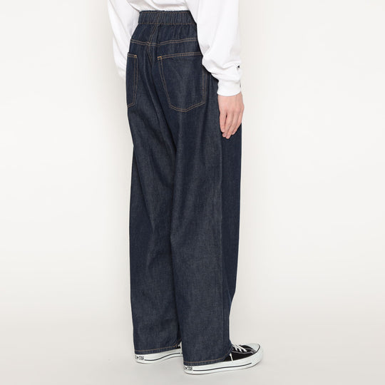 Men's Color Denim Belted Easy Pants