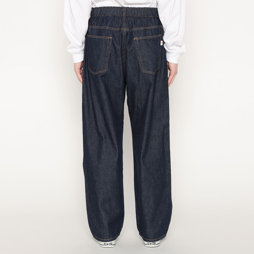 Men's Color Denim Belted Easy Pants