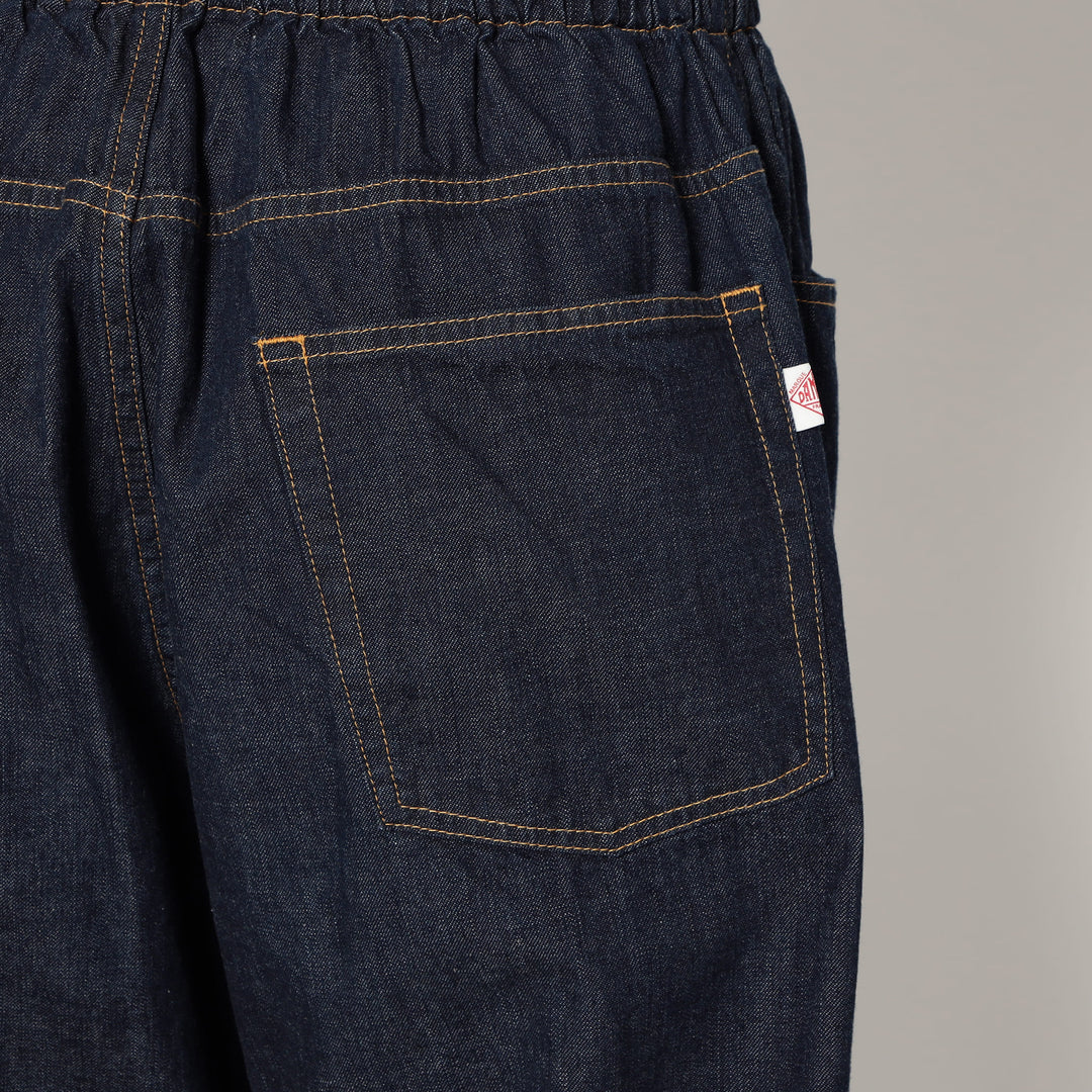 Men's Color Denim Belted Easy Pants