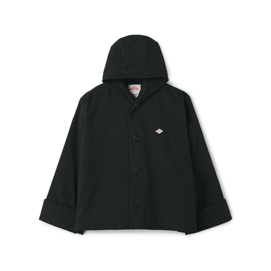 Women's Wool Like Insulation Hooded Wide Jacket