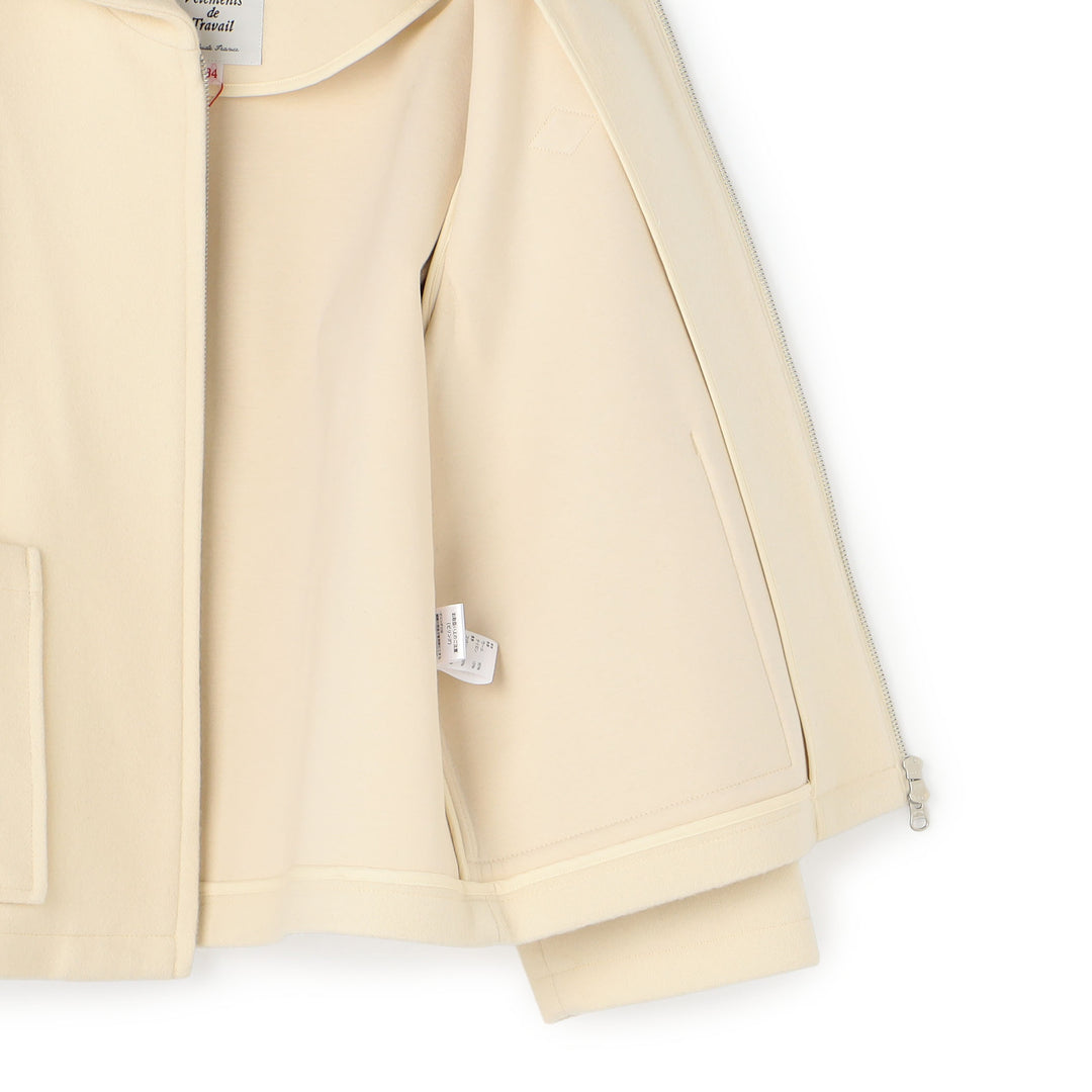 Women's Wool Melton Round Collar Jacket