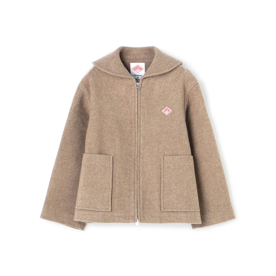 Women's Wool Melton Round Collar Jacket