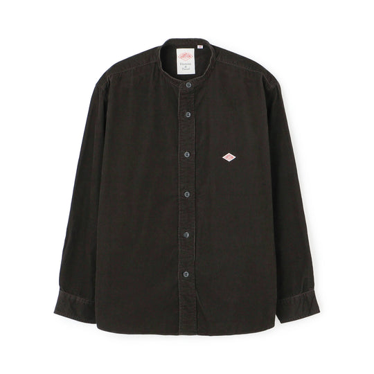 Women's Corduroy Band Collar Shirt