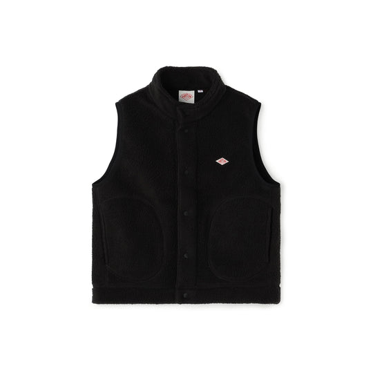 Women's Double Face Boa Stand Collar Vest